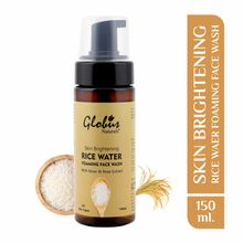 Globus Naturals Skin Brightening Rice Water Foaming Face Wash