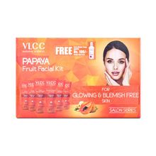 VLCC Papaya Fruit Facial Kit for Glowing and Blemish Free Skin + Free Rose Water Toner With Free Toner Rs.190