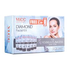VLCC Diamond Facial Kit for Young & Flawless Skin Tone + Free Rose Water Toner