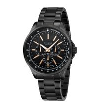 Strand By Obaku Irving Black Dial Multifunction Watch For Men (S708GMBBSB)