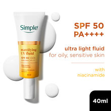 Simple Mattifying UV Fluid SPF 50 PA++++ with Niacinamide Sunscreen For Oily & Sensitive Skin