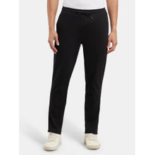 Jockey 9500 Men Super Combed Cotton Rich Regular Fit Trackpant - Black & Grey Melange