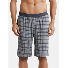 Jockey IM02 Men Tencel Micro Modal Cotton Elastane Sleep Shorts - Grey Mel & Ash Grey