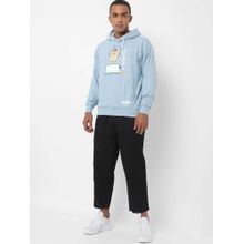 Puma Club Graphic Men Blue Hoodies
