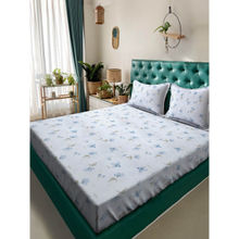 ACKROSS Fusion Collection 104Tc Bedsheet with 2 Pillow Covers Light Blue (Queen)