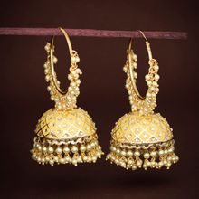 Sukkhi Glimmery Gold Plated Pearl Jhumki Earring For Women (SKR73290)