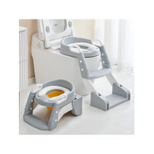 BAYBEE Grey Vega 3 In 1 Western Toilet Potty Seat for Kids