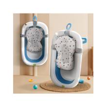 BAYBEE Blue Bath Tub for Baby Foldable Bathtub with Seat for Kids