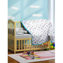 My Milestones 6 Layered Muslin Reversible New Born Baby Blanket - Blue