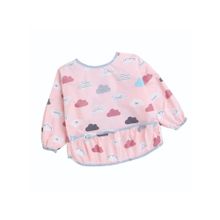Polka Tots Waterproof Full Sleeves Apron Feeding Bibs for Baby Cloud Print