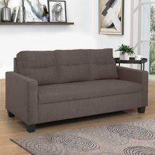 duroflex Ease Seater Fabric Sofa Dark Saddle Brown