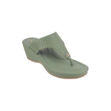 Catwalk Women Stylised Wedges Heels - Green