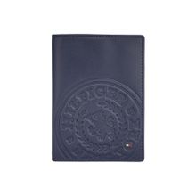 Tommy Hilfiger Wexford Men Leather Passport Case - Navy
