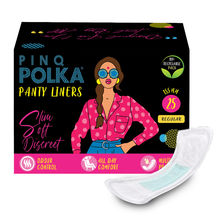 PINQ POLKA Ultra Thin Soft Pantyliners Regular 25 Pcs (155 mm) Soft cotton feel for Daily Use