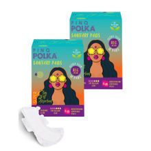 PINQ POLKA Sanitary Pads Regular Medium Flow Organic Cotton Soft Feel Rash Free Wider Back