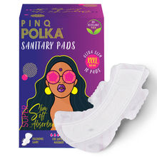 PINQ POLKA Ultra Sanitary Pads Organic Cotton Soft Feel Rash Free Wide Back