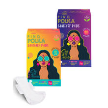 PINQ POLKA Sanitary Pads XXXL & XL Heavy Flow Organic Cotton Soft Feel Rash Free Wide Back