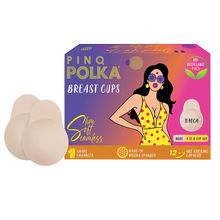 PINQ POLKA Breast Cups Nude Reusable Push Up Silicone Bra Boob Tape Skin Friendly