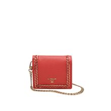 Da Milano Genuine Leather Red Wallet with Detachable Strap