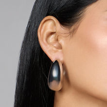 Pipa Bella by Nykaa Fashion Silver Solid Semi Circular Hoop Earrings