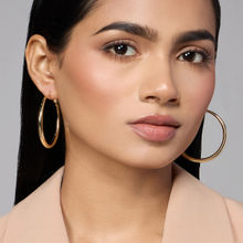 Pipa Bella by Nykaa Fashion Gold Solid Hoop Earrings