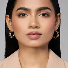 Pipa Bella by Nykaa Fashion Gold Spring Shaped Hoop Earrings