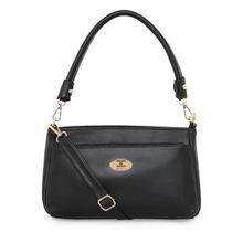 ESBEDA Black Color Puller Solid Sling Bag for Women (L)
