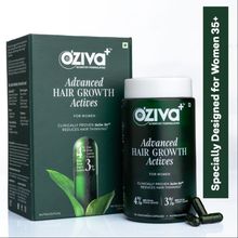 Oziva Advanced Hair Growth ActivesReduces Thinning Hair & Improves Scalp Coverage|Pure Plant Actives
