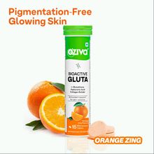 OZiva Bioactive Gluta Fizzy (L-Glutathione), Reduce Cellular Damage on Skin- Orange (Pack of 1)