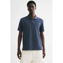 H&M Men Blue Regular Fit Polo Shirt