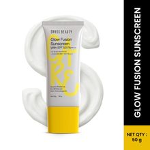 Swiss Beauty Care Glow Fusion Sunscreen SPF 50 PA++++ - 1% Niacinamide & Raspberry Extract