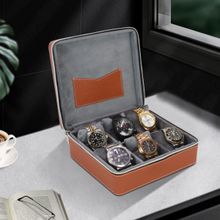 NFI Essentials Watch Box for Men and Women Watch Organizer Case In 6 Slots Holder