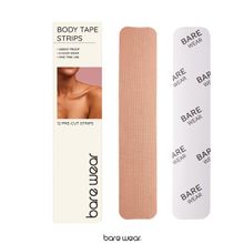 bare wear Combo Body Tape Pre Cut Strips 5cm 25cm & Nipple Pasties Plus Beige (Pack of 5 Pairs)