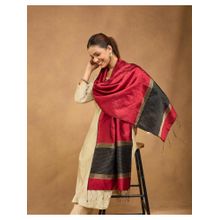 Fabindia Red Silk Stole - Red