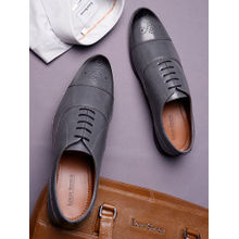 Louis Stitch Men Ash Grey Formal Lace Up Derby Shoes