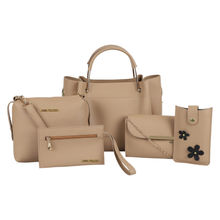 Bagsy Malone Beige Women Tote Combo Set Of 5