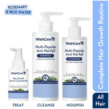 Wishcare Hair Growth Serum Concentrate, Multi Peptide Anti Hairfall Shampoo & Conditioner