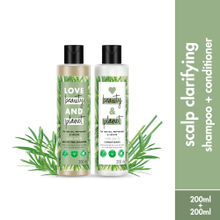 Love Beauty & Planet Tea Tree, Peppermint & Vetiver Sulfate Free Purifying Shampoo & Conditioner