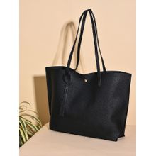Haute Sauce Black Structured Shoulder Bag