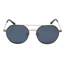 Enrico Gatsby Black UV protected Polarized Round Shape Unisex Sunglasses