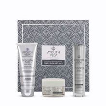 Ayouthveda Pearly Glow Gift Pack, With Face Wash, Day & Night Cream Infused With Pearl Pea Complex
