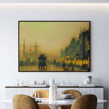 ARTCREST Frame Reekie Glasgow Large Painting Black Box Framed Wall Art