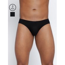 BASIICS by La Intimo Men Black Cotton Ultra (Pack of 2)
