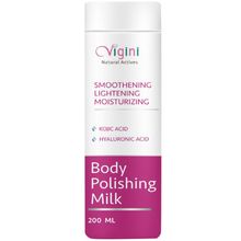 Vigini Body Skin Brightening Whitening Polishing Milk Lotion Kojic Hyaluronic Acid Moisturizer