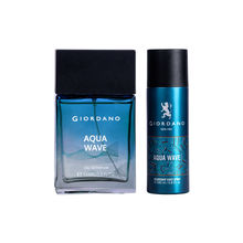 Giordano Fragrances Aqua Wave Eau De Parfum + Deodorant Spray Combo Set