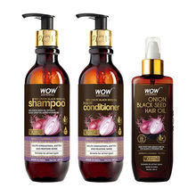 WOW Skin Science Onion Black Seed Oil Hair Care Kit (shampoo + Hair Conditioner + Hair Oil)