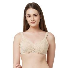 SOIE Women'S Full Coverage Non-Padded Wired Bra - Nude