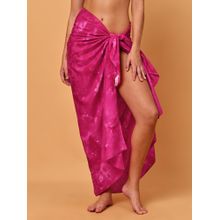 Blissence Pink Tie And Dye Printed Long Sarong