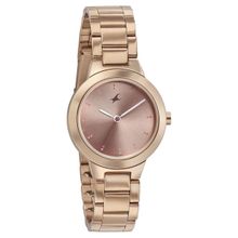 Fastrack Pulse Quartz Analog Rose Gold Stainless Steel Strap Watch for Women (M)