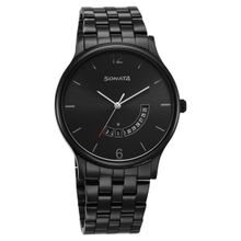 Sonata Quartz Analog with Date Black Dial Watch for Men (M)